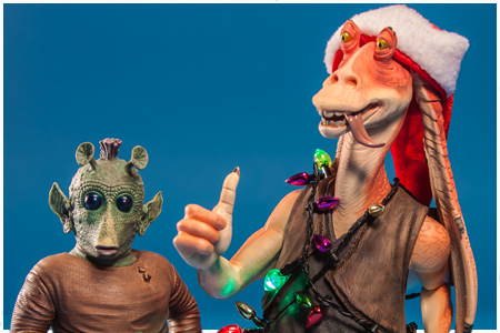 Jar Jar Binks with W. Wald - 2012 Holiday Deluxe Mini Bust Set