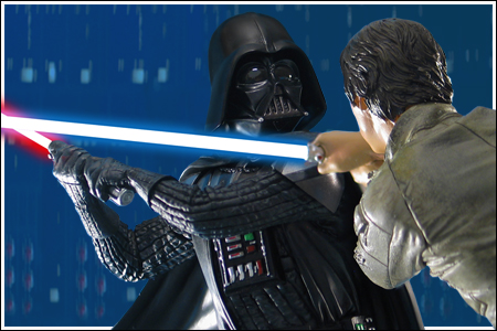 Rebelscum Com Luke Skywalker Vs Darth Vader Diorama