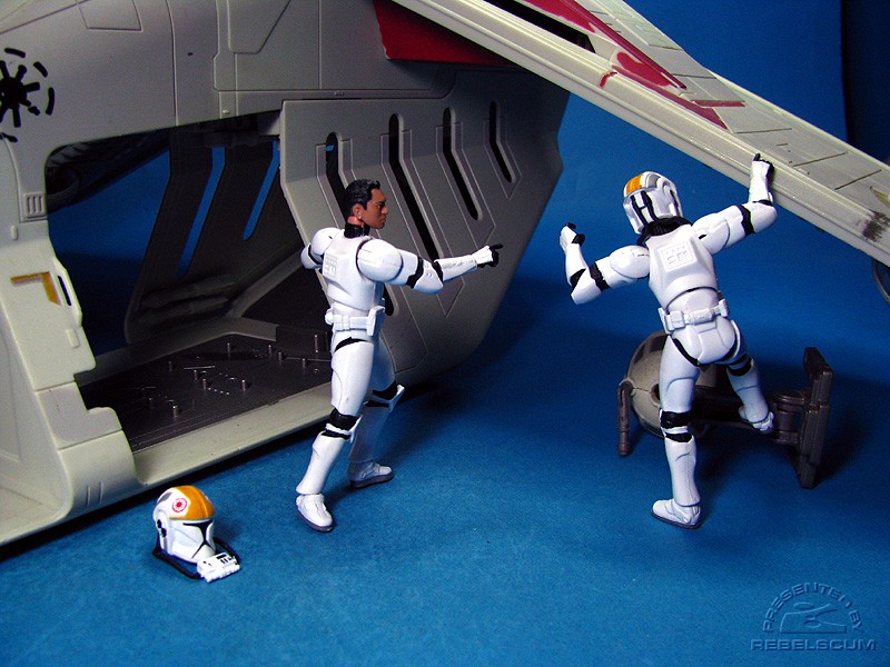 ''Trooper, get rid of that little thing!''  ''Yes, sir!''