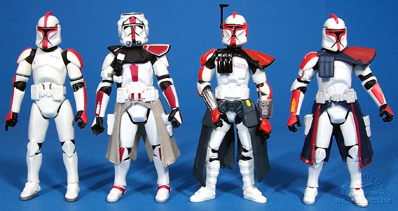 The head of a Clone Captain | the body of a Clone Commander | the pauldron from an ARC Trooper = Captain Fordo