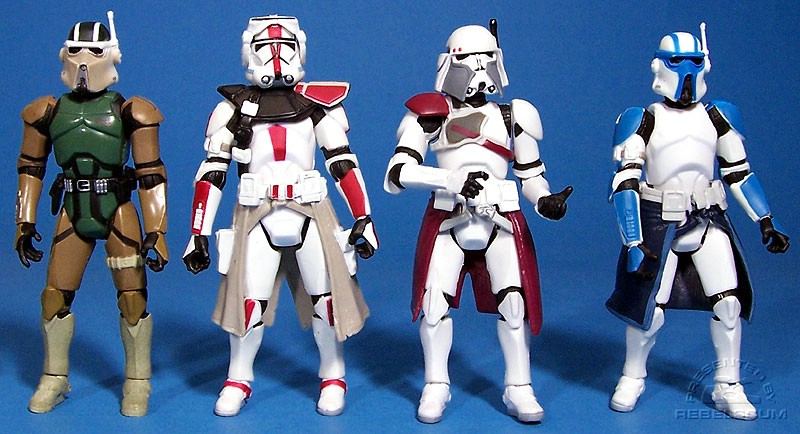 The head of an AT-RT Driver | the body of a Clone Commander | the kama from Commander Bacara = Heavy Gunner Clone Trooper