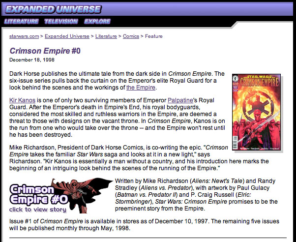 Crimson Empire #0