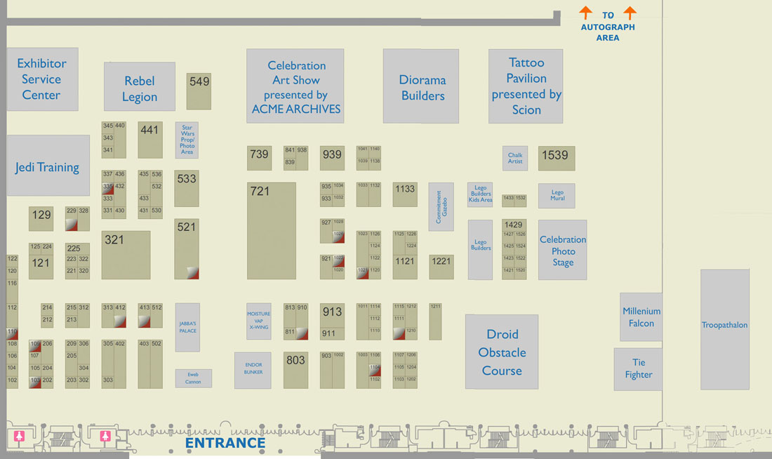 Celebration V - Exhibitor Map