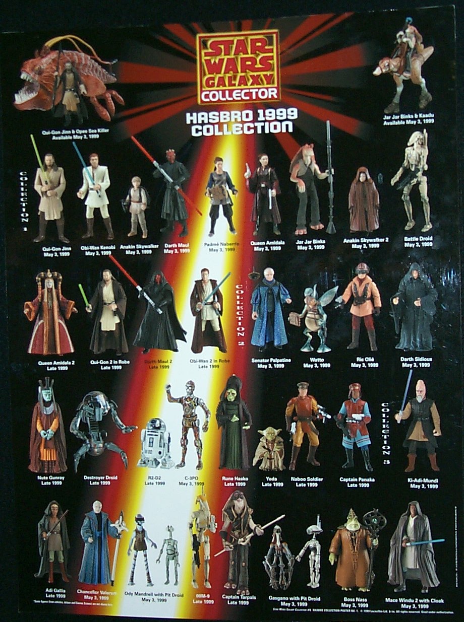 Star Wars Galaxy Collector Hasbro 1999 Collection Poster